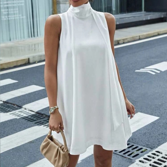 Luxe neck tie party formal evening dress - Picture 2 of 16